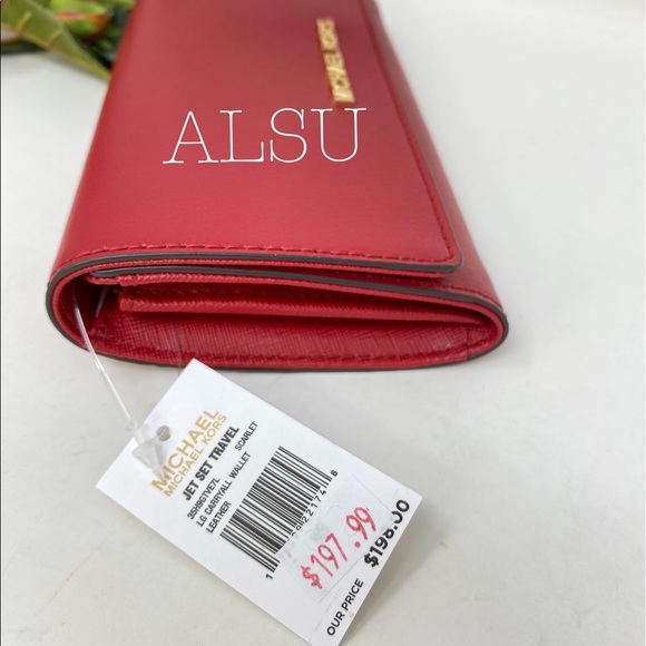 Michael Kors Large Carryall Wallet Le Scarlet Red - Picture 5 of 8